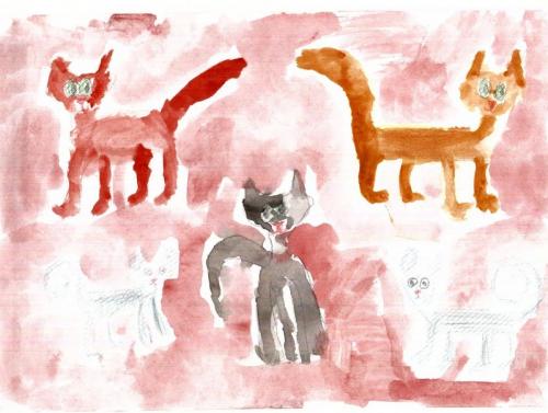 Гуляющиекоты Щукина Наташа 6 лет