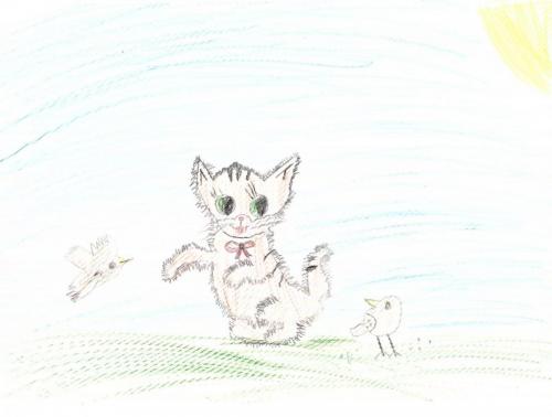 Кот и воробьи Щукина Наташа 6 лет